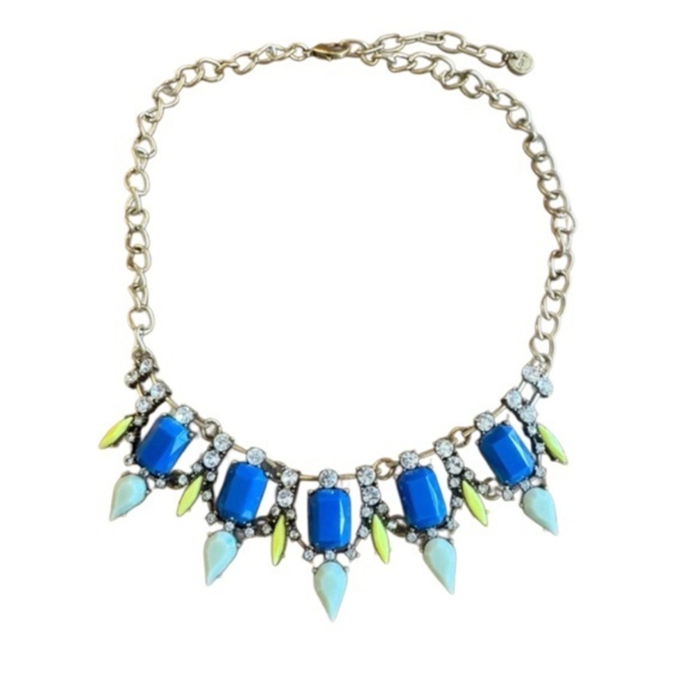 LOFT Blue and Gold Statement Necklace